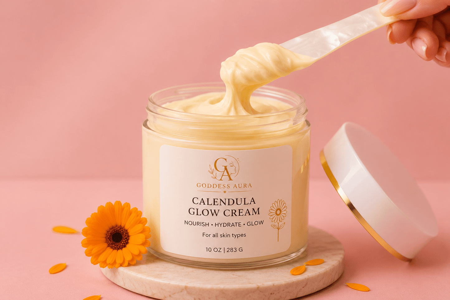 Calendula Glow Cream: Natural Skin Hydration